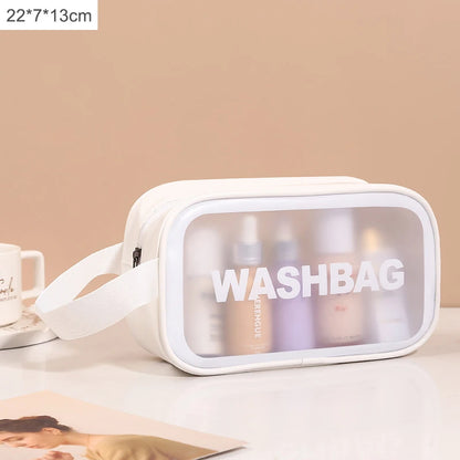 Waterproof Travel Makeup Bag with Transparent Large Capacity Design