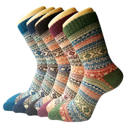 Women's Warm Socks Thick Mid Length Casual Socks for Cold Weather