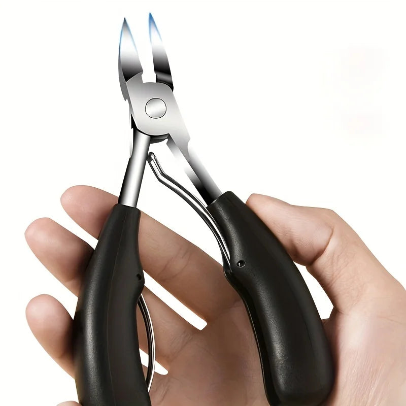 Nail Clippers for Thick Nails with Sharp Curved Stainless Steel Blade