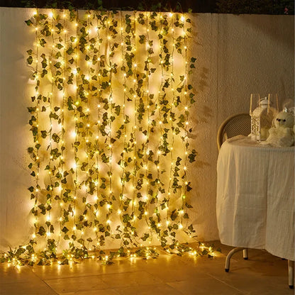 Artificial Vine String Lights with LED Leaf Fairy Lights
