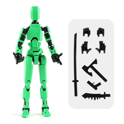 Movable Robot Action Figure, 13-Joint Poseable Model Toy – 14CM