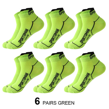 6 Pairs Men's Athletic Socks Breathable Low Cut Sports Socks