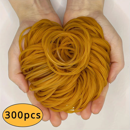 Yellow Rubber Bands – Natural Elastic Bands in 100, 300 or 666 Packs