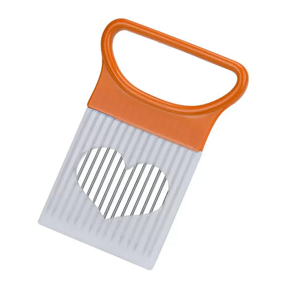 Onion Slicer Holder Stainless Steel Vegetable Cutting Guide