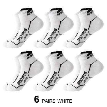 6 Pairs Men's Athletic Socks Breathable Low Cut Sports Socks