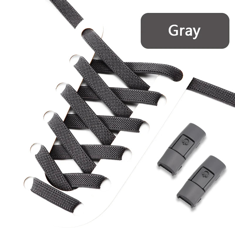 No Tie Shoe Laces with Press Lock for Kids and Adults