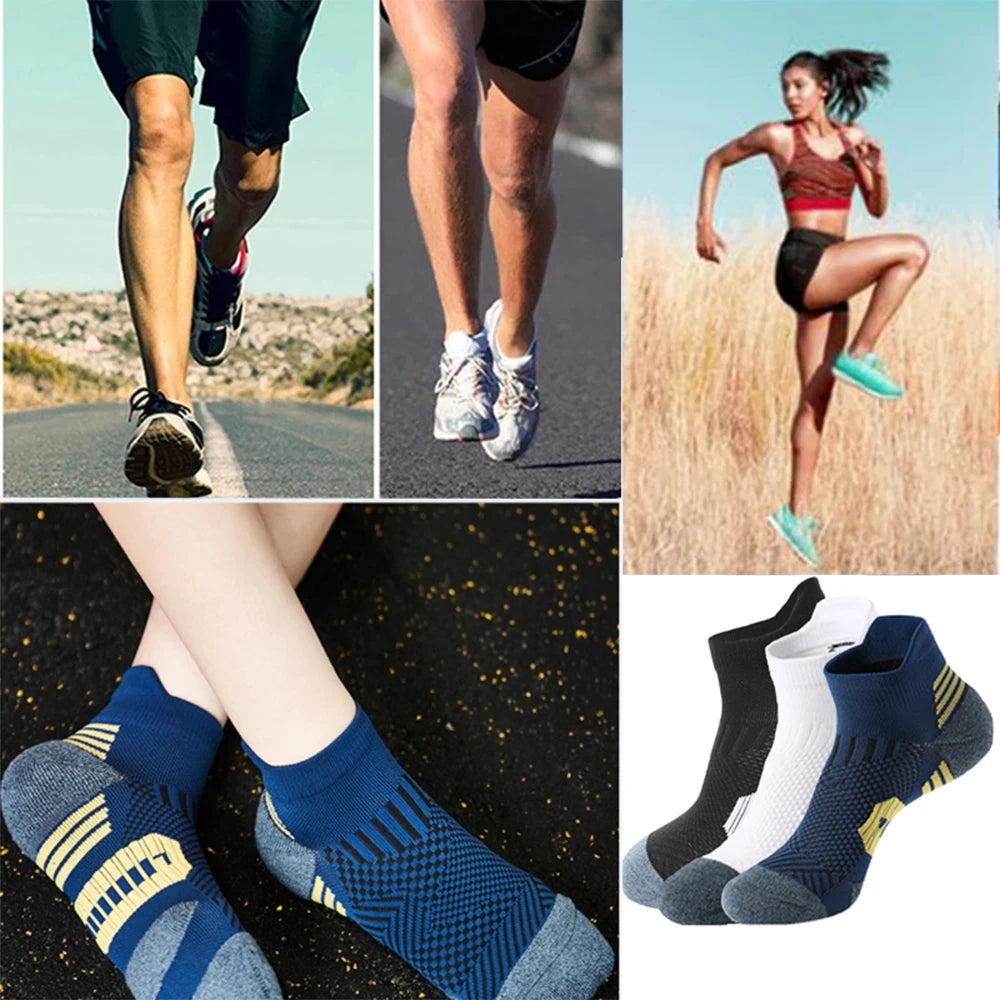 Non-Slip Running Socks – 3 Pairs Quick-Dry Athletic Sports Socks
