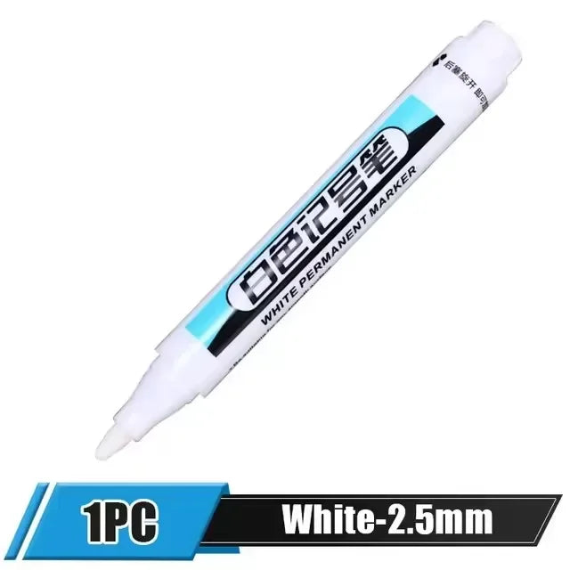 White Paint Marker Pen for Wood, Glass, Metal & Plastic