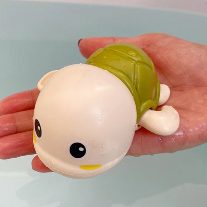 Baby Bath Toys – Wind-Up Swimming Turtle & Whale Water Toys