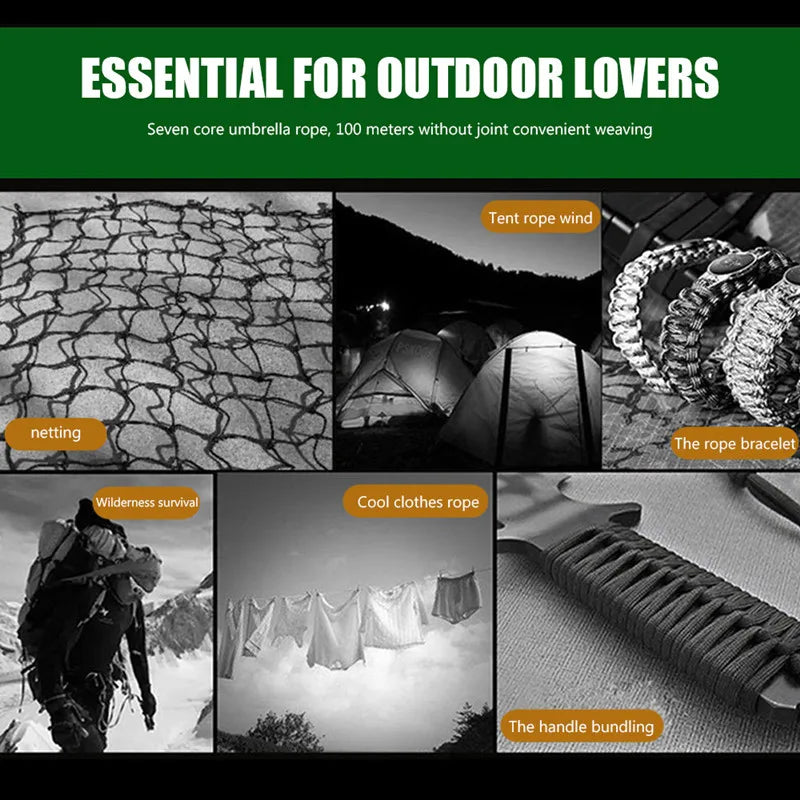 550 Paracord – 7 Core 4mm Rope for Outdoor & DIY Use