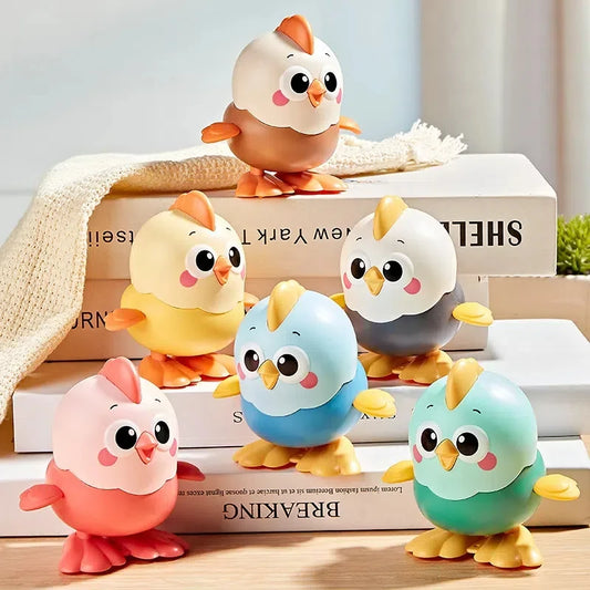 Colorful Wind Up Chick Toy with Crawling and Swinging Action