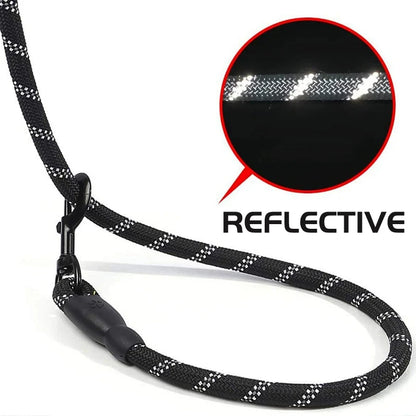 Reflective Dog Leash – Heavy Duty Double Rope with Padded Handle