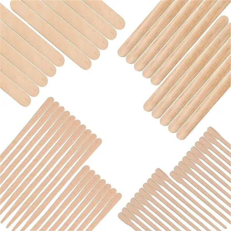 Wooden Wax Sticks – Disposable Waxing Spatulas for Hair Removal