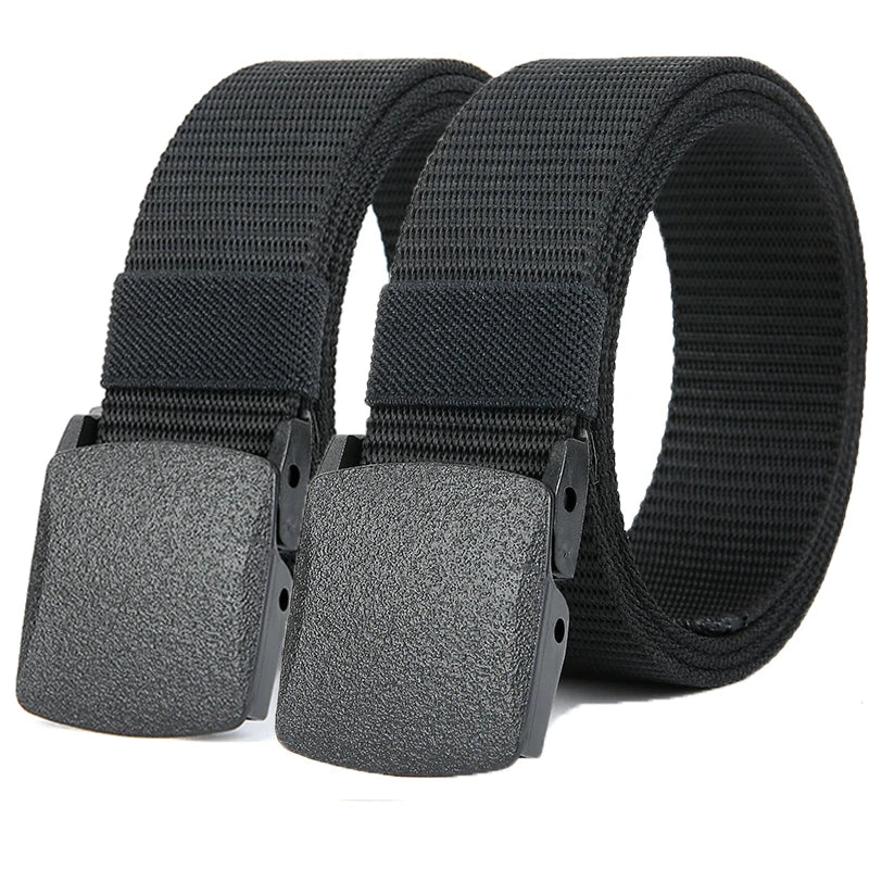 Men's Tactical Nylon Belt with Automatic Buckle for Outdoor Use