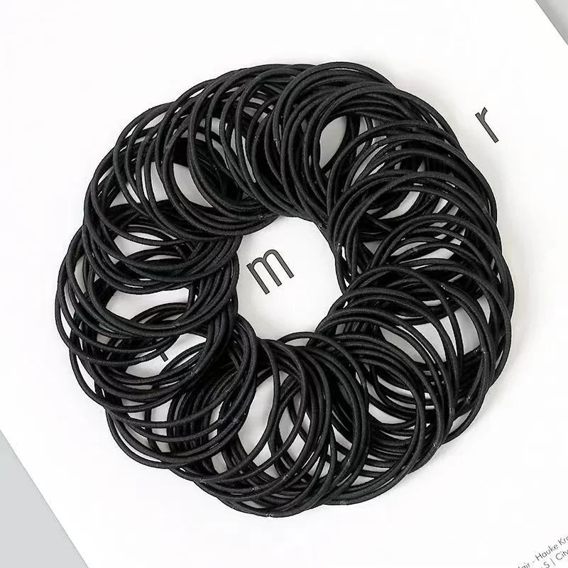 100PCS Elastic Hair Bands for Ponytails and Everyday Hairstyles