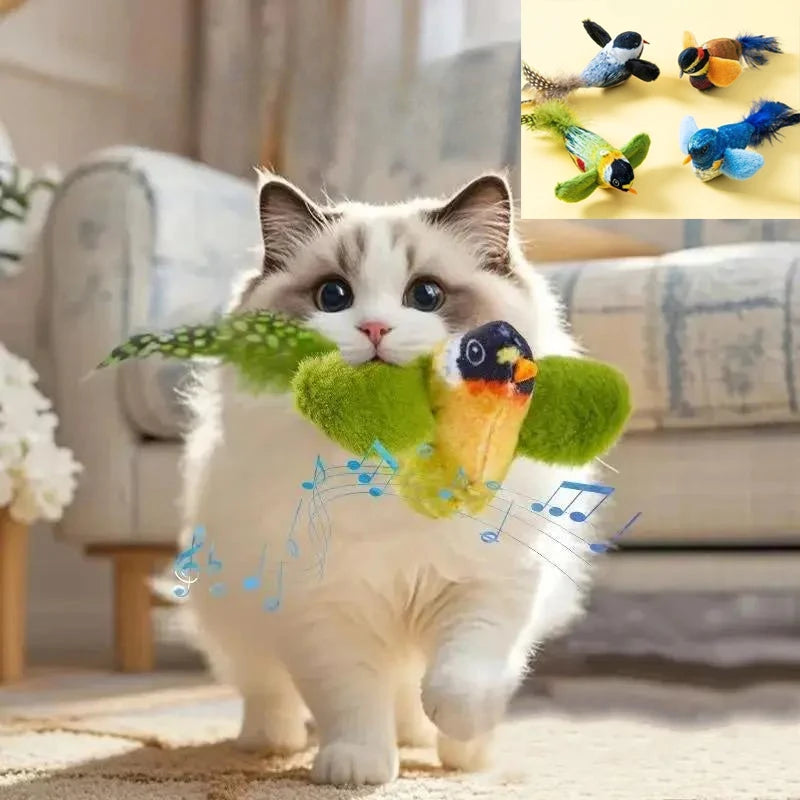 Interactive Bird Cat Toy – Hanging Cat Teaser with Catnip