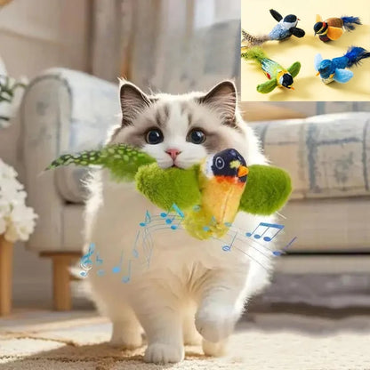 Interactive Bird Cat Toy – Hanging Cat Teaser with Catnip