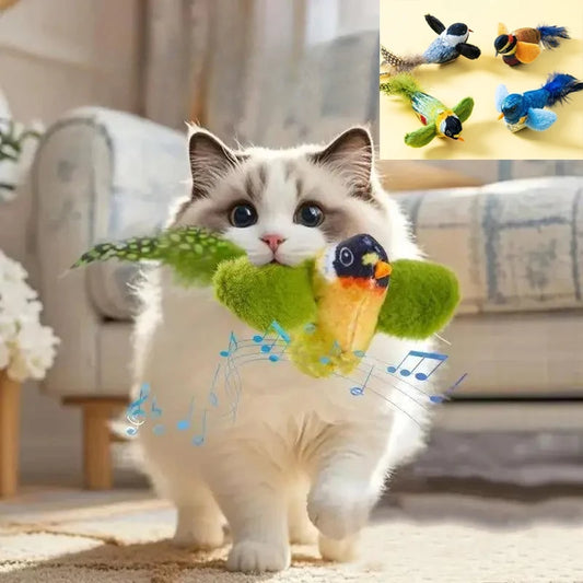 Interactive Bird Cat Toy – Hanging Cat Teaser with Catnip