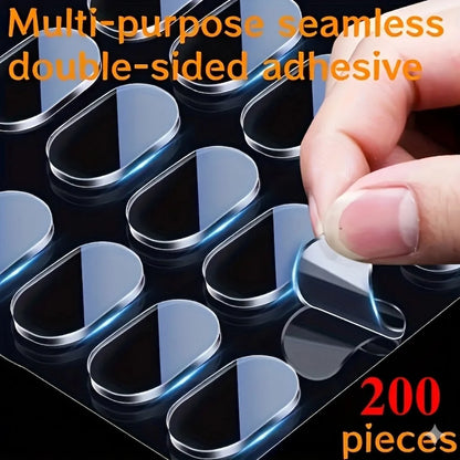 Double Sided Mounting Tape – 200PCS Transparent Waterproof Adhesive Pads