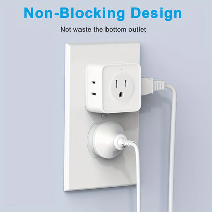 5 Way Outlet Extender Wall Outlet Expander for Home and Travel