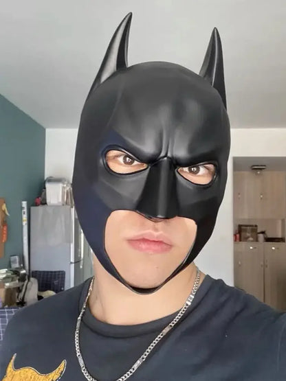 Bat Mask for Men – Latex Cosplay Headgear for Halloween Parties