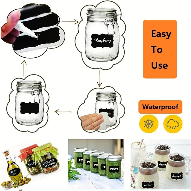 Chalkboard Labels 120-Piece Removable Blackboard Stickers