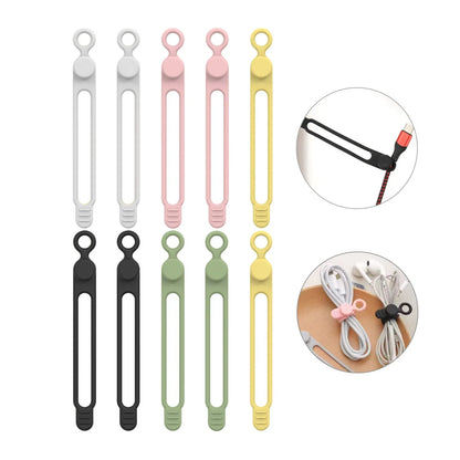 Silicone Cable Ties – Reusable Cord Organizer & Wire Straps