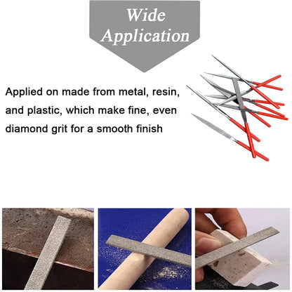 Diamond Needle File Set – 10-Piece Mini Files for Craft and Metalwork