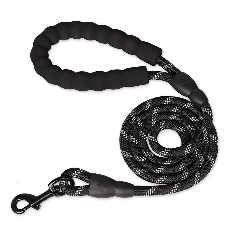 Reflective Dog Leash – Heavy Duty Double Rope with Padded Handle