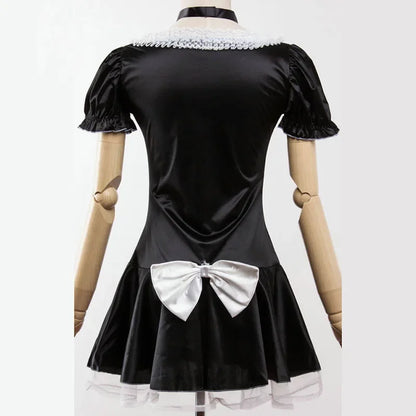 Women's Sexy Low-Cut Neckline French Maid Dress Costume Halloween Cosplay Servant Uniform For Women Role-playing Games Suit