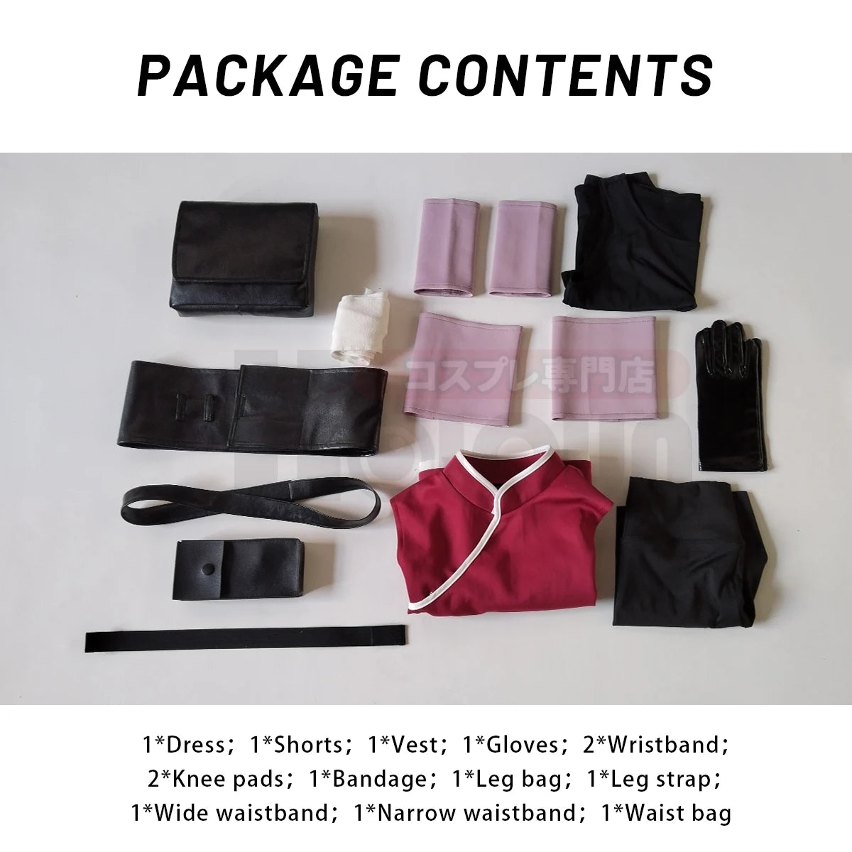 HOLOUN Anime Haruno Sakura Cosplay Costume Top Shorts Pouch Halloween Christmas Gift Cos Convention