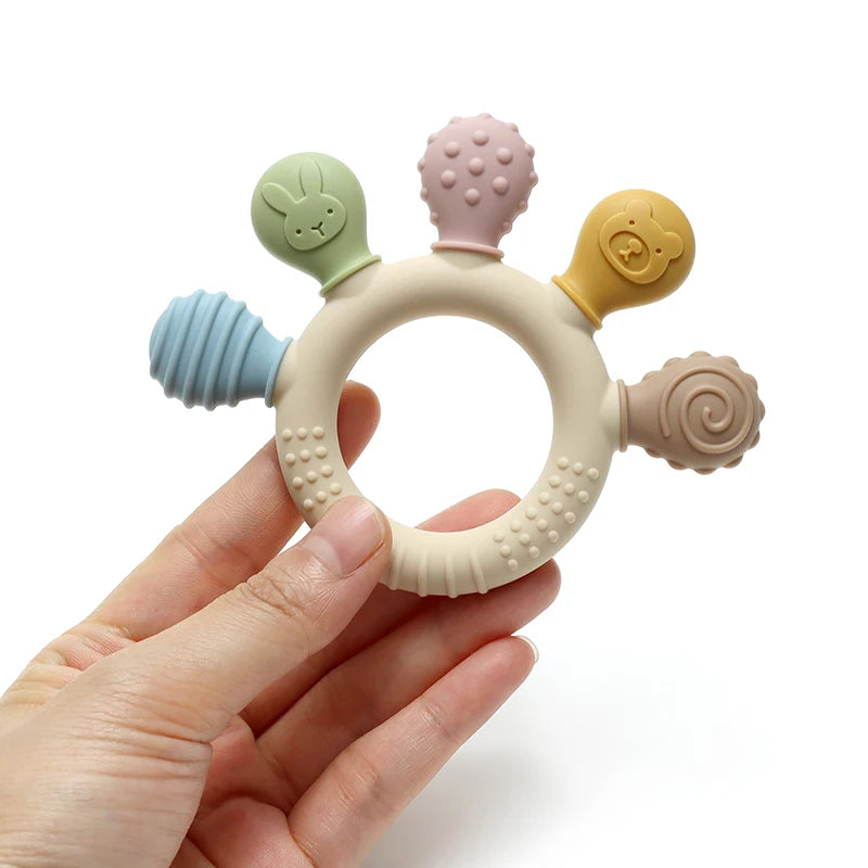 Silicone Baby Teether Ring for Infants
