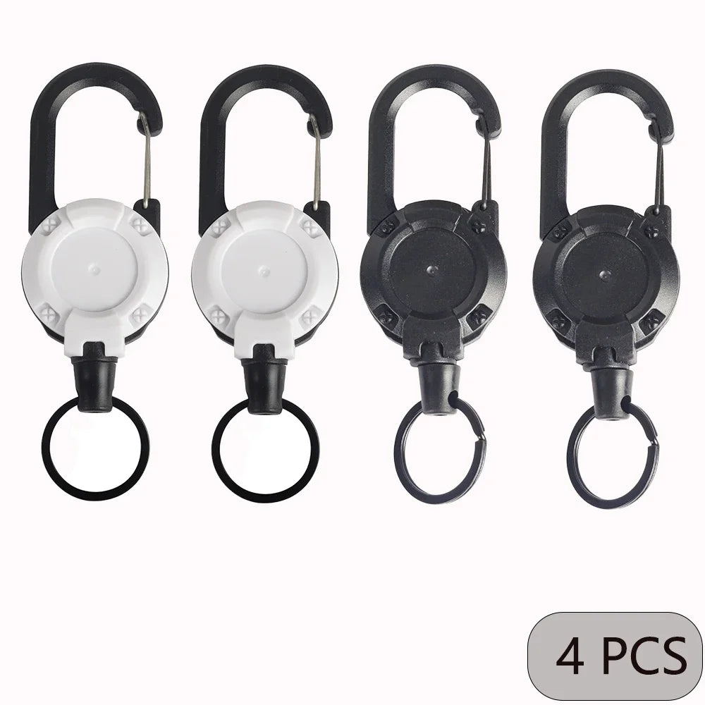 Retractable Keychain – Badge Reel with Carabiner Clip for Bags