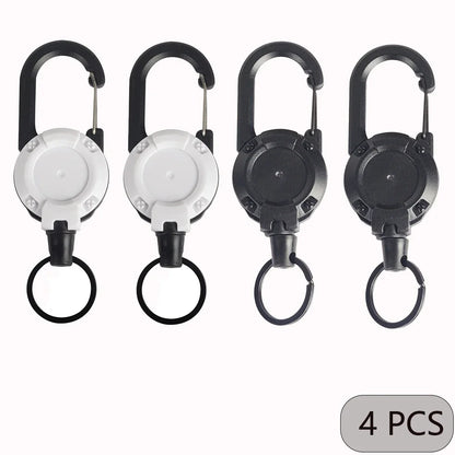 Retractable Keychain – Badge Reel with Carabiner Clip for Bags