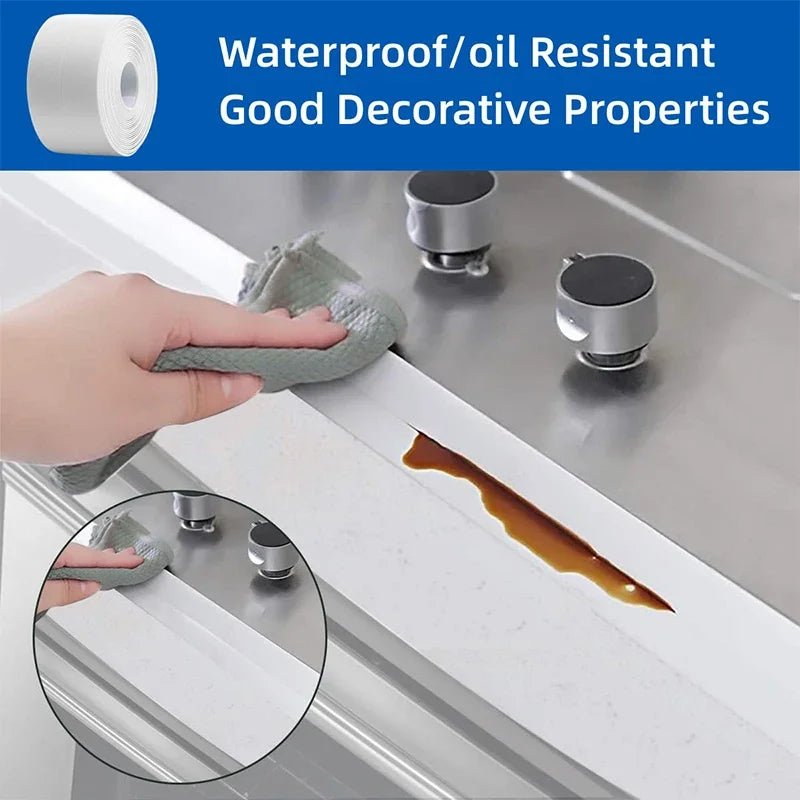 Waterproof Caulk Tape for Kitchen Sink, Bathroom and Bathtub