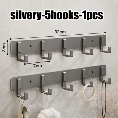 Adhesive Wall Hooks – No Drill Stainless Steel Towel & Robe Hanger