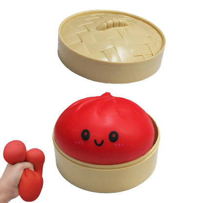 Squishy Sensory Toy Steamed Bun Squeeze Fidget Toy for Kids & Adults