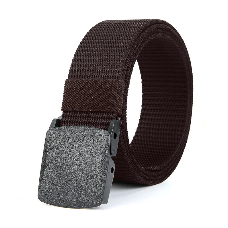 Men's Tactical Nylon Belt with Automatic Buckle for Outdoor Use
