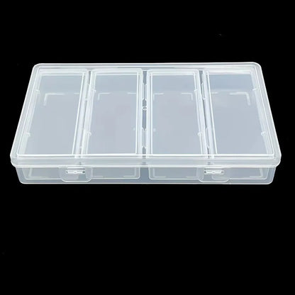 Plastic Storage Organizer Box – 4 Adjustable Compartment Dividers