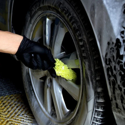 Wheel Cleaning Brush for Tires and Rims Automotive Cleaning Tool