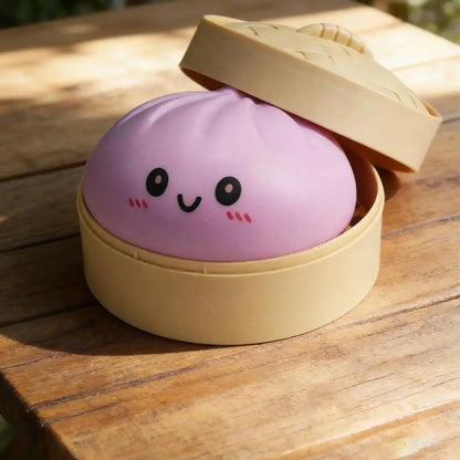Squishy Sensory Toy Steamed Bun Squeeze Fidget Toy for Kids & Adults