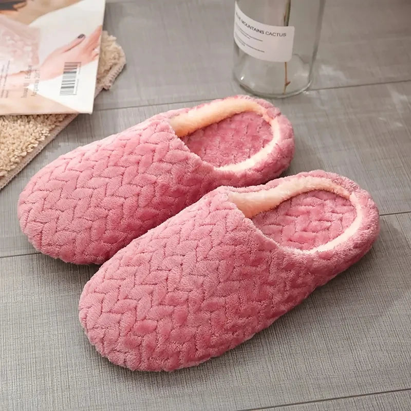 Fluffy Home Slippers – Soft Plush Indoor Slides for Men and Women