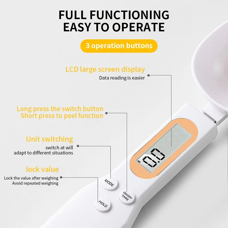 Digital Measuring Spoon Scale – 0.1g to 500g Kitchen Food Scale