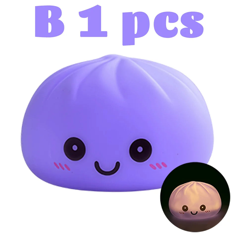 Dumpling Night Light, 8cm LED Cute Desktop Lamp