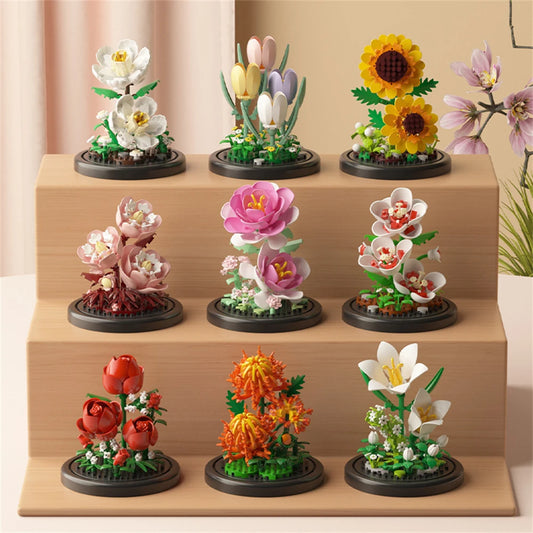 Flower Building Blocks – Micro DIY Lily & Rose Model Kit