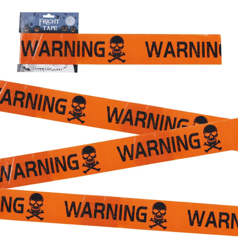 Halloween Warning Tape – Skull Design Spooky Party Decoration