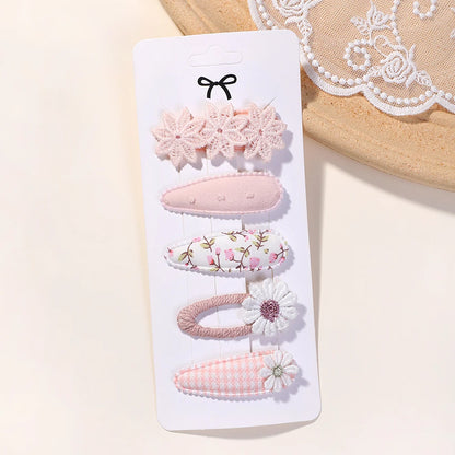 Girls Hair Clips 5-Piece Daisy Barrette Set for Kids