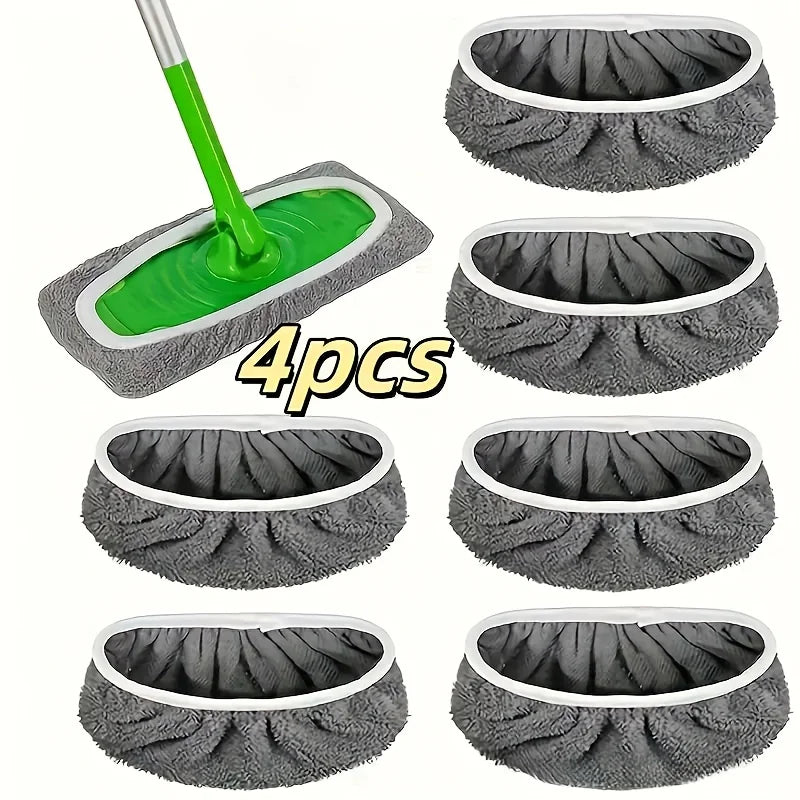 Reusable Mop Pads for Floor Cleaning – 4 Pack Replacement Pads