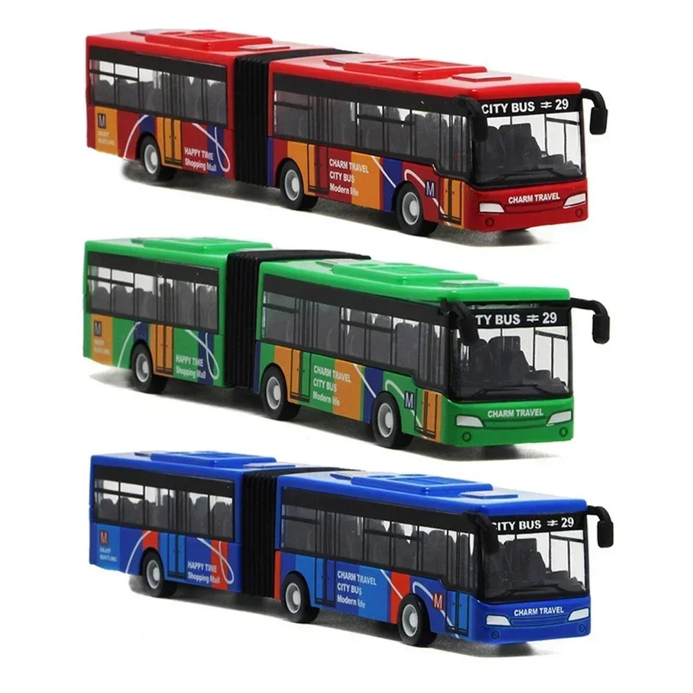 Die Cast City Bus 1:64 Alloy Pull Back Model Toy