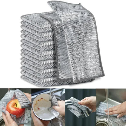 Wire Dishwashing Cloth for Pots, Pans, Grills & Kitchen Cleaning
